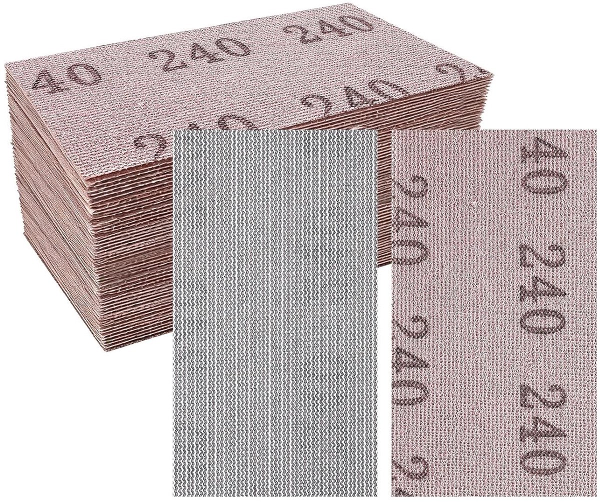 Korrelgrootte P240, 70 x 125 mm, anti-verstopping, stofvrij, voor het schuren van hout, plamuurmassa, lak, kunststof