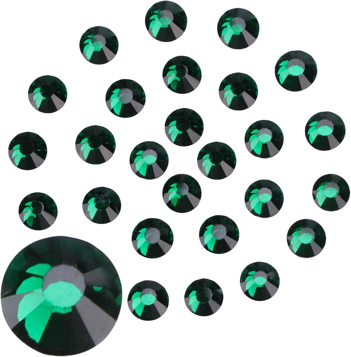 Steentjes platte achterkant strass niet-hotfix glazen edelstenen voor nail art, kleding, telefoonhoesjes, schoenen en doe-het-zelf ambachten 4,0 mm, SS16/1440 stuks, Dark