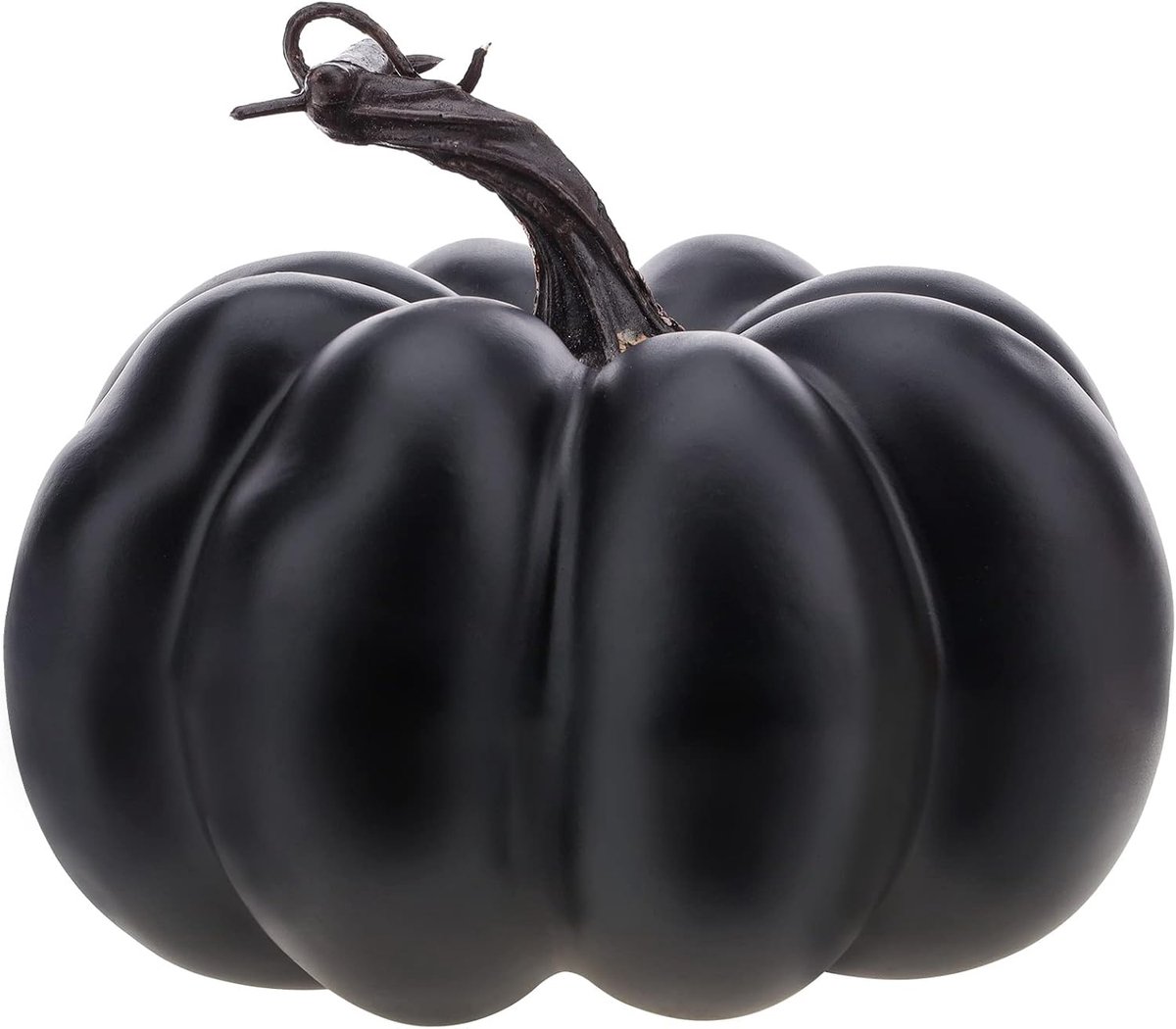 15 CM Grote Zwarte Kunstmatige Pompoen Decoratie Herfst Halloween Levensechte Foam Faux Pompoen Voor Thanksgiving Oogst Vakantie Keuken Open haard Decor