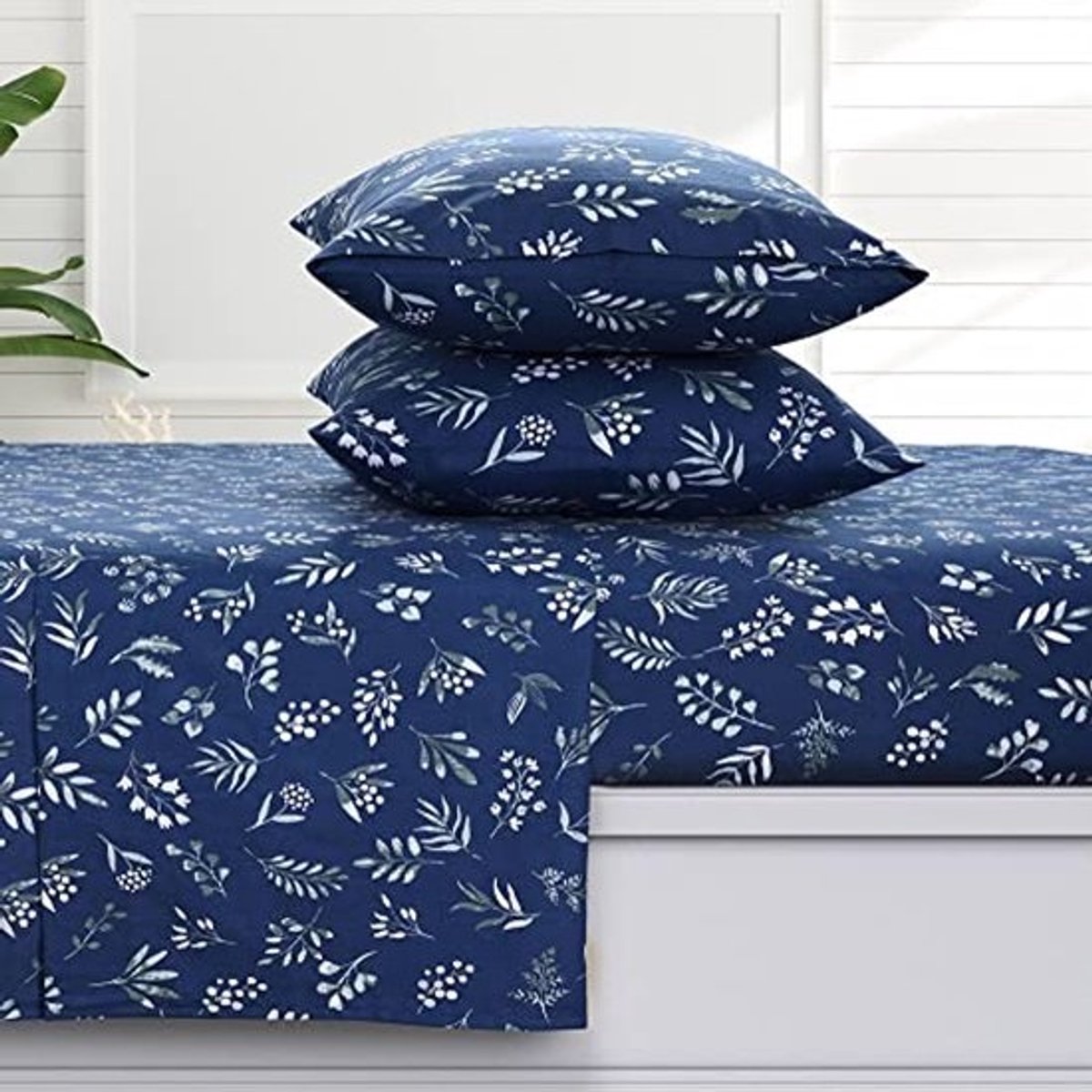 Flanellen Lakenset Extra Diep - 170GSM Donkerblauw