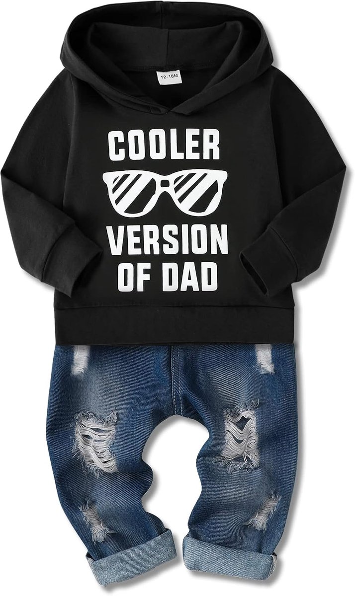 Jongenskleding Peuter Jongens Outfit 1-6T Infant Letter Print Sweatshirt Fashion Letter Printed Long Sleeve Hoodie Tops Pants Set 2PC