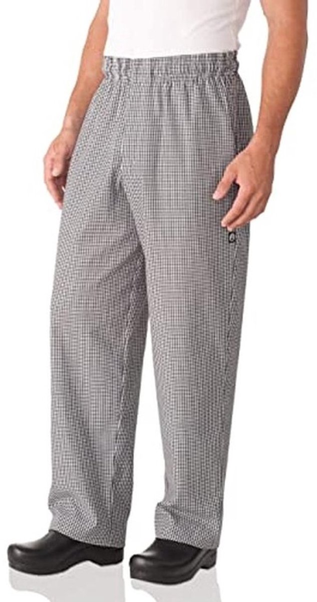 Baggy koksbroek met ritssluiting voor heren in kleine ruit, XXL