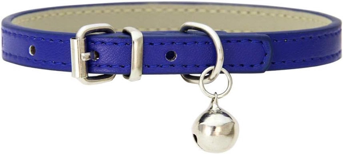 Kleine hondenhalsband met bel, PU lederen kattenhalsband met bel zachte halsbanden voor kleine honden verstelbare gesp voor kleine theekopjes XXS extra kleine mannelijke jongens kitten puppy