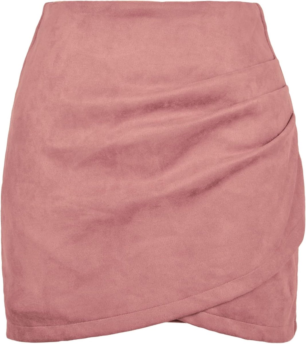 Premium Suede Stretch Hoge Taille Effen Potlood Pak Korte Rok