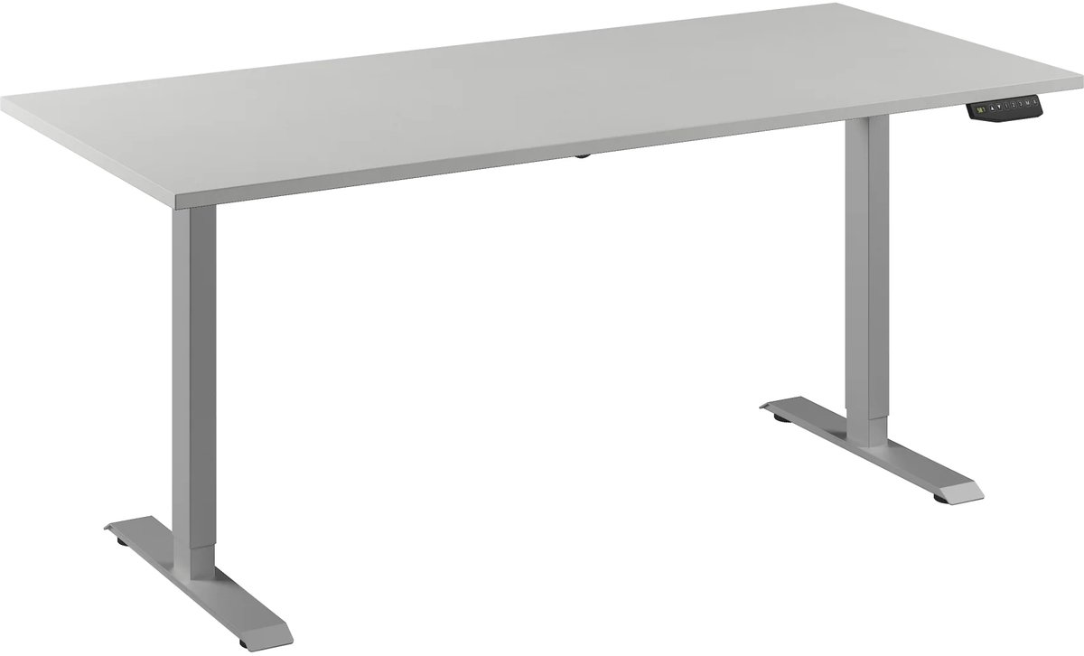 Bureau Adjust 1 Plus QA 180x80 Aluminium/Wit