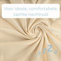 Crème katoen, gedraaid in een spiraal, voor ideale, comfortabele, zachte nachtrust.
