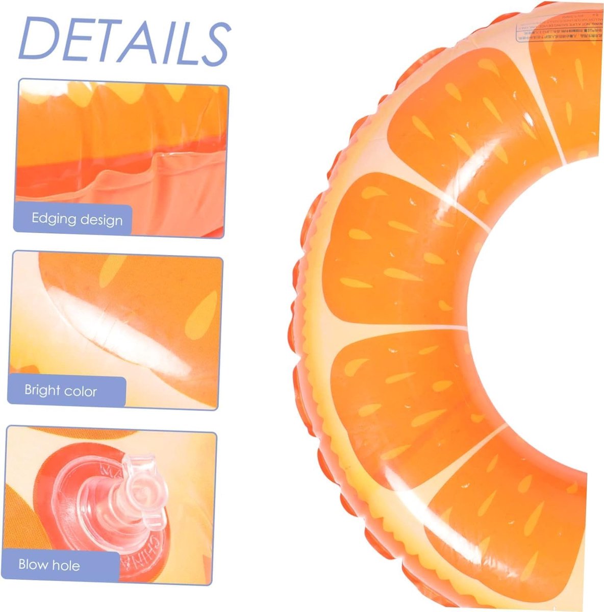 Zwemring, fruitopblaasbare zwemring voor volwassenen, pvc-zwemring met luchtventiel, opblaasbare ringen voor zwembad, zwemhulp