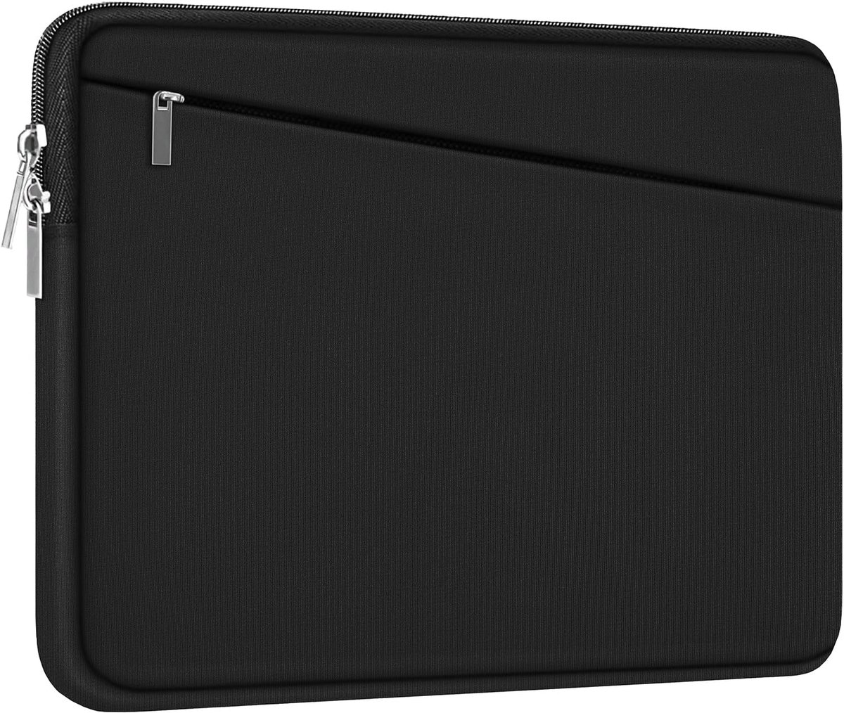Beschermhoes voor 13.3-inch laptops, duurzame laptoptas met voorvak, zwart