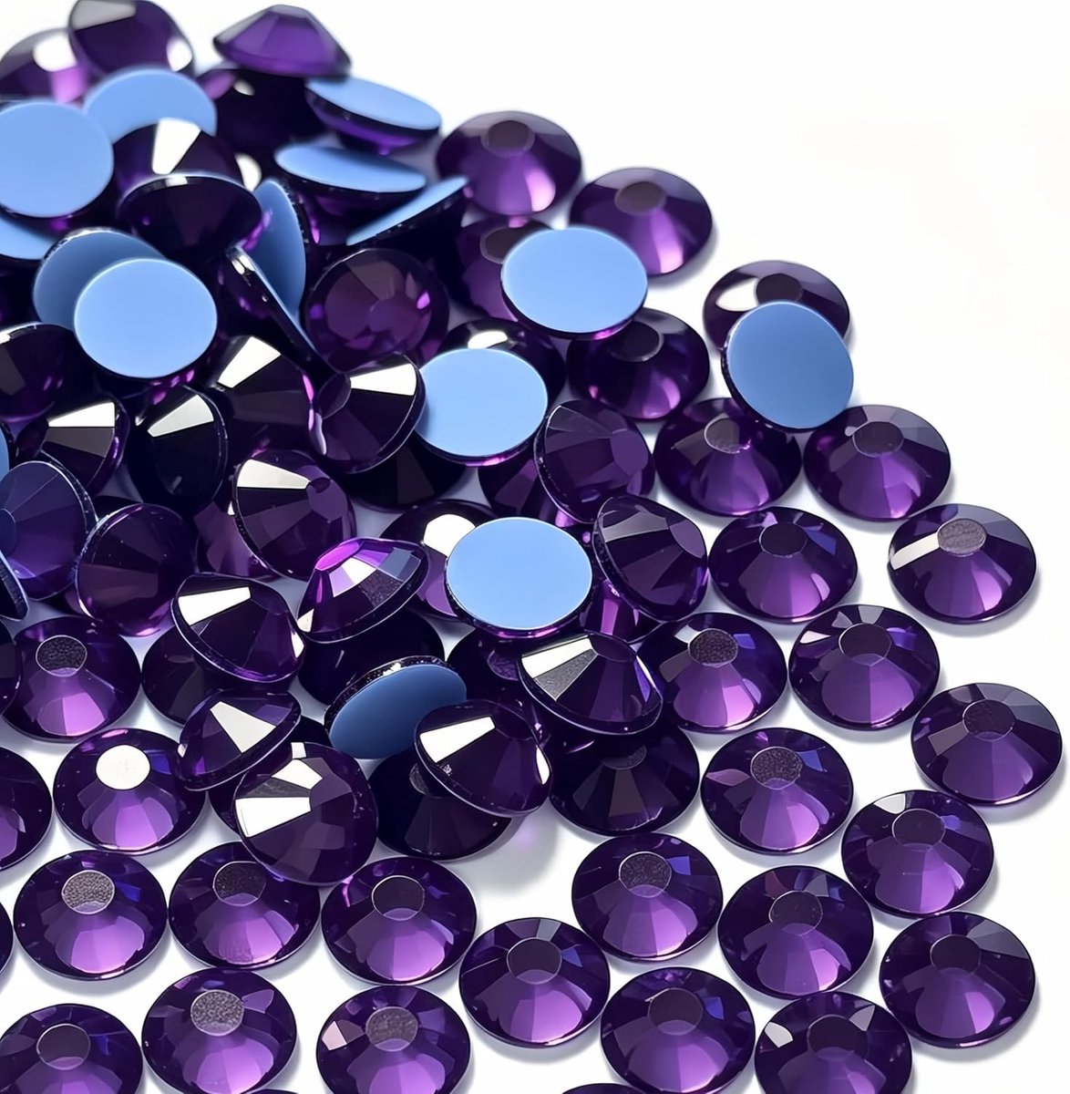 2880st Hotfix Kristal Flatback Strass Steentjes Glas Diamanten Edelstenen voor Knutselen Kunstambachten Decoraties Kleding Schoenen 4.0mm SS16 Tanzaniet