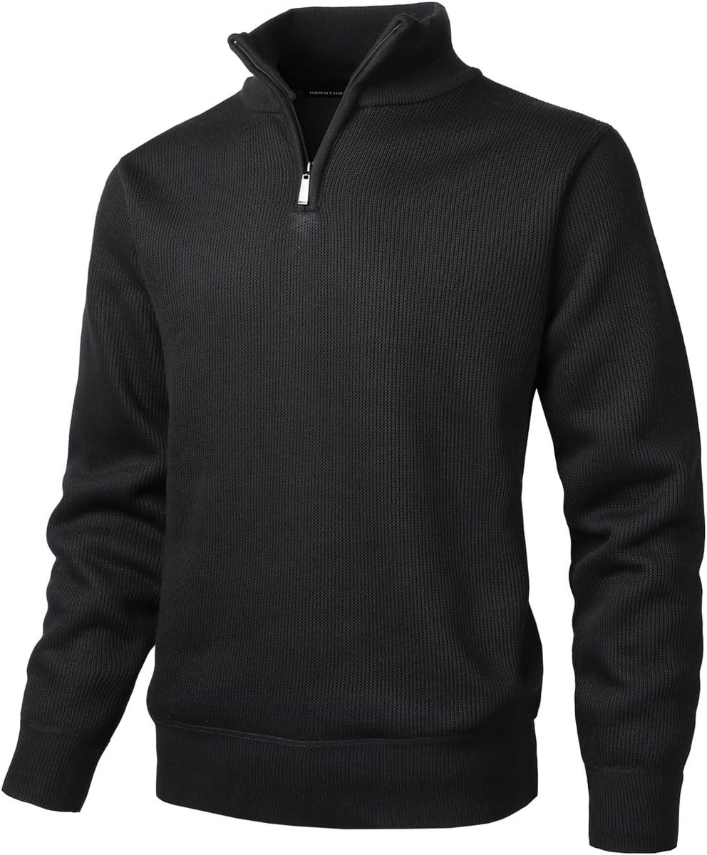 Quarter Zip Truien Lange Mouw Fleece Gebreide Trui Casual 1/4 Zip Up Coltrui Polo Sweatshirts