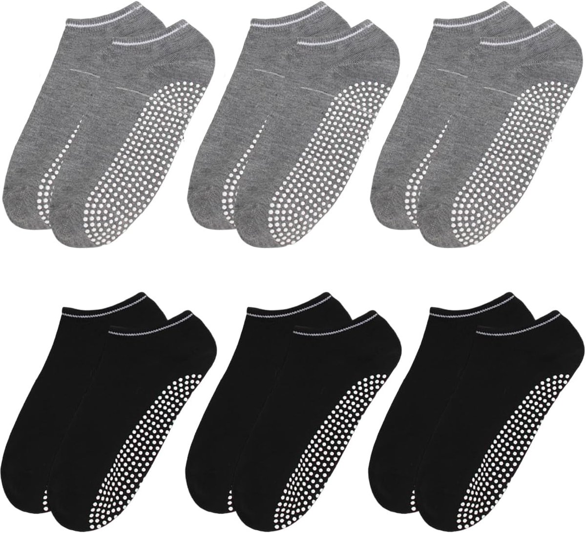 Sokken, Siliconen Dot Matrix Schaduw, Ademend En Zweet Absorberend, Yoga Trainingsapparatuur (Zwart, Grijs).