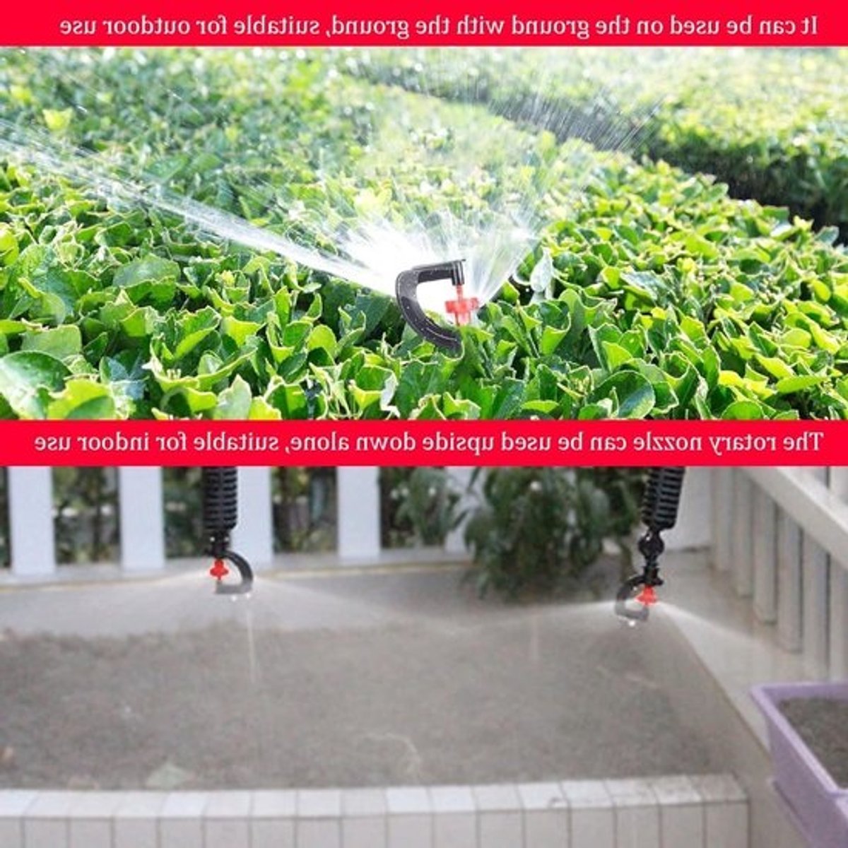 360 graden roterende sprinklersproeier - Voor tuin en gazon - Accessoire - 20 stuks - Geschikt voor G - Voor tuinieren - Sproeikop - Kleurrijk sproeiermodel