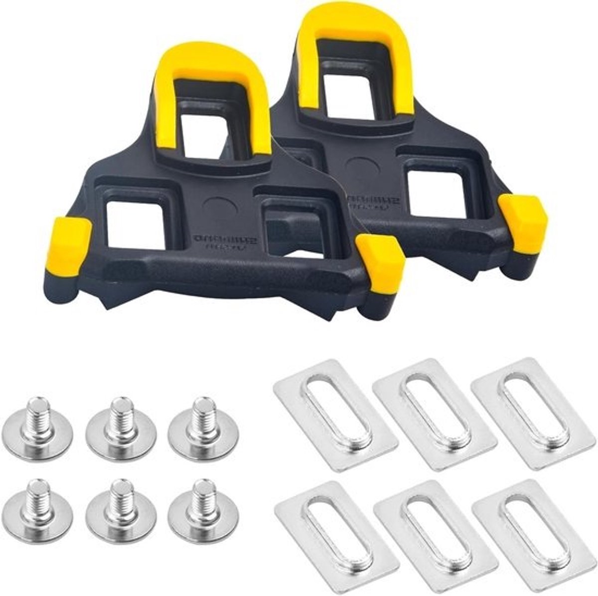 Fietspedalen en schoenplaatjes - Voor Shimano SPD SL - Lichtgewicht precisieschoenplaatjes - Voor racefietsen en raceschoenen - Compatibel met SM-SH10/SM-SH11/SM-SH12