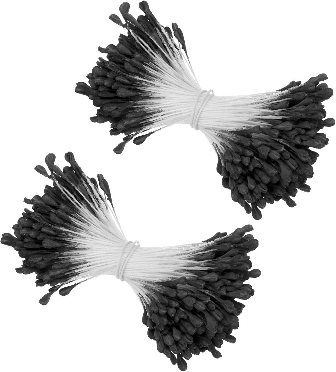 680-Pack Kunstbloem Meeldraden Kit, 3 mm Mini Dubbele Hoofden Bloem Meelmeeldraden Pistil, Meeldraden voor Bloemen Maken/Craft DIY Krans/Bruiloft Bloemstukken [Zwart]
