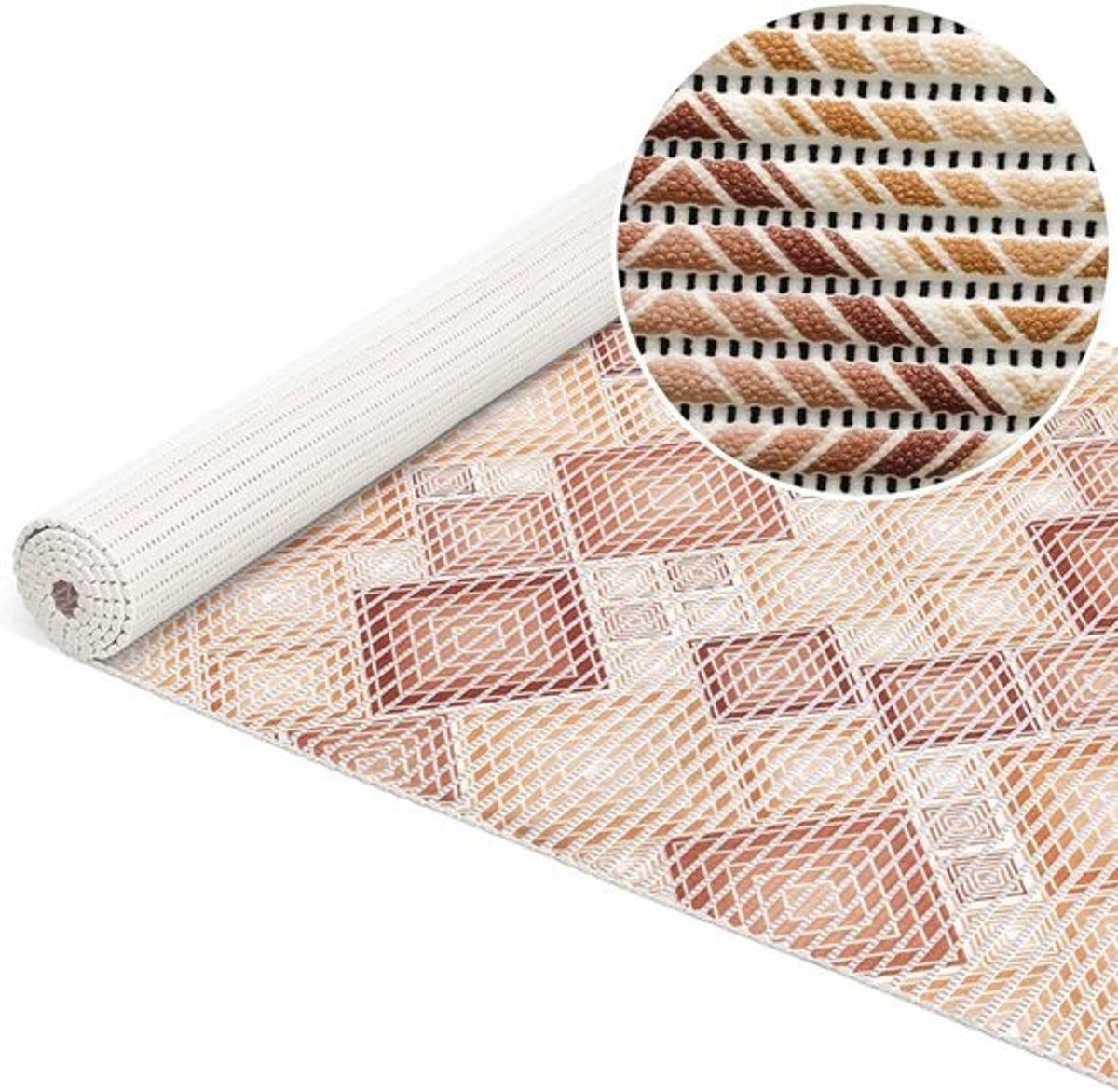 Antislip Badmat Douchemat Beigebruind 120 x 65 cm - Zachte Schuimmat voor Veiligheid en Comfort