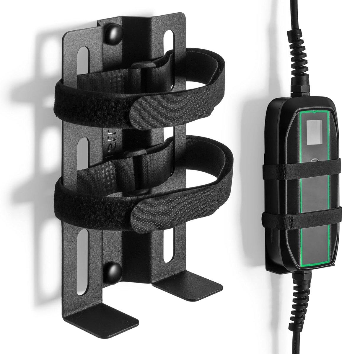 Laadstation voor elektrische auto, 100% staal, gemaakt in de Europese Unie, 17 x 10 cm, houder voor elektrische auto (1, laadstation)