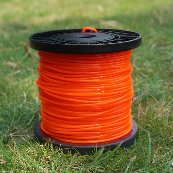 Grasstrimmer Lijn 328ft .095" Ronde String Trimmer Lijn 2.4mm Vervanging Spoel Nylon Materiaal voor Trimmen Gazon Onkruid Gras, Oranje Kleur — afbeelding 5