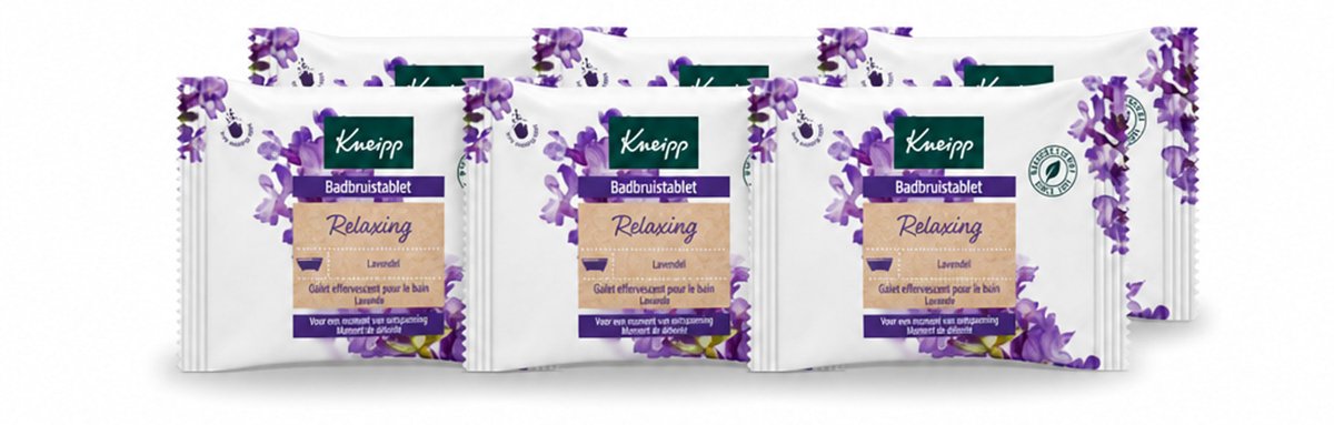 6 x Kneipp - Badbruistablet - Lavendel - Voordeelverpakking - 6 stuks