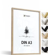 Heimlich Fotolijst A3 (29,7x42 cm) - Posterlijst Massief Hout Eiken - Wandhangend - Onbreekbaar Kunststof Glas