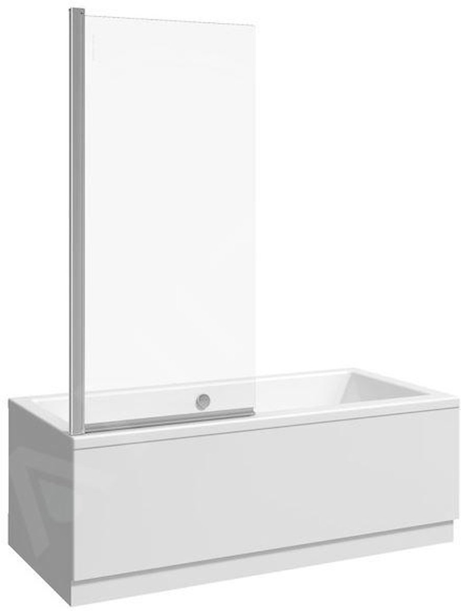 Badkamerscherm enkel L/R, 750x1500 mm, Jika perla Glass, zilver/glas arctic