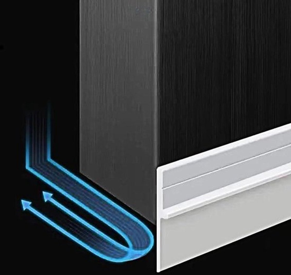 Tochtstrip deur 4st 100 * 45 cm - afdichting bodem - isolatie energiebesparing geluiddicht - wit - Pack van 4