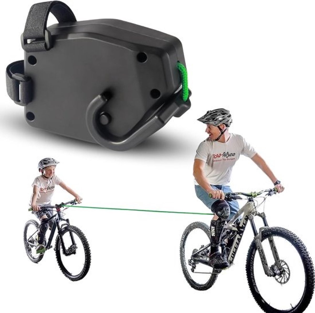 Fiets Sleepkabel voor Kinderen - Elastische Sleepriem - Zwarte Bungee Trekkoord - Ouder en Kind Fiets Trekkoord