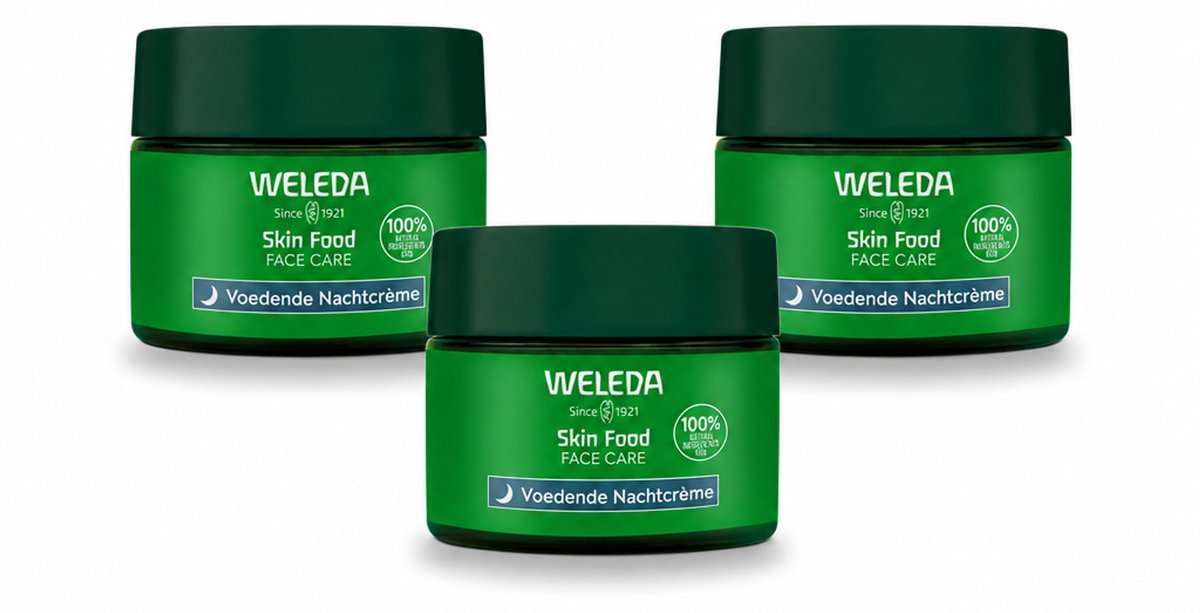 3 x WELEDA - Nachtcrème voedend - Skin Food - 40 ml - Bulkverpakking - 3 stuks
