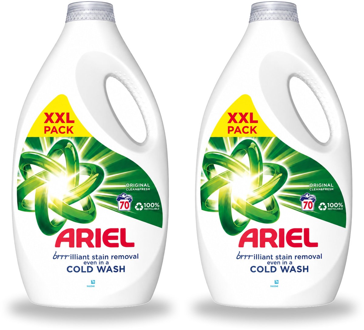 2 x Ariel - Wasmiddel - Original - 70 Wasbeurten - 2,45 liter - Voordeelverpakking - 2 stuks