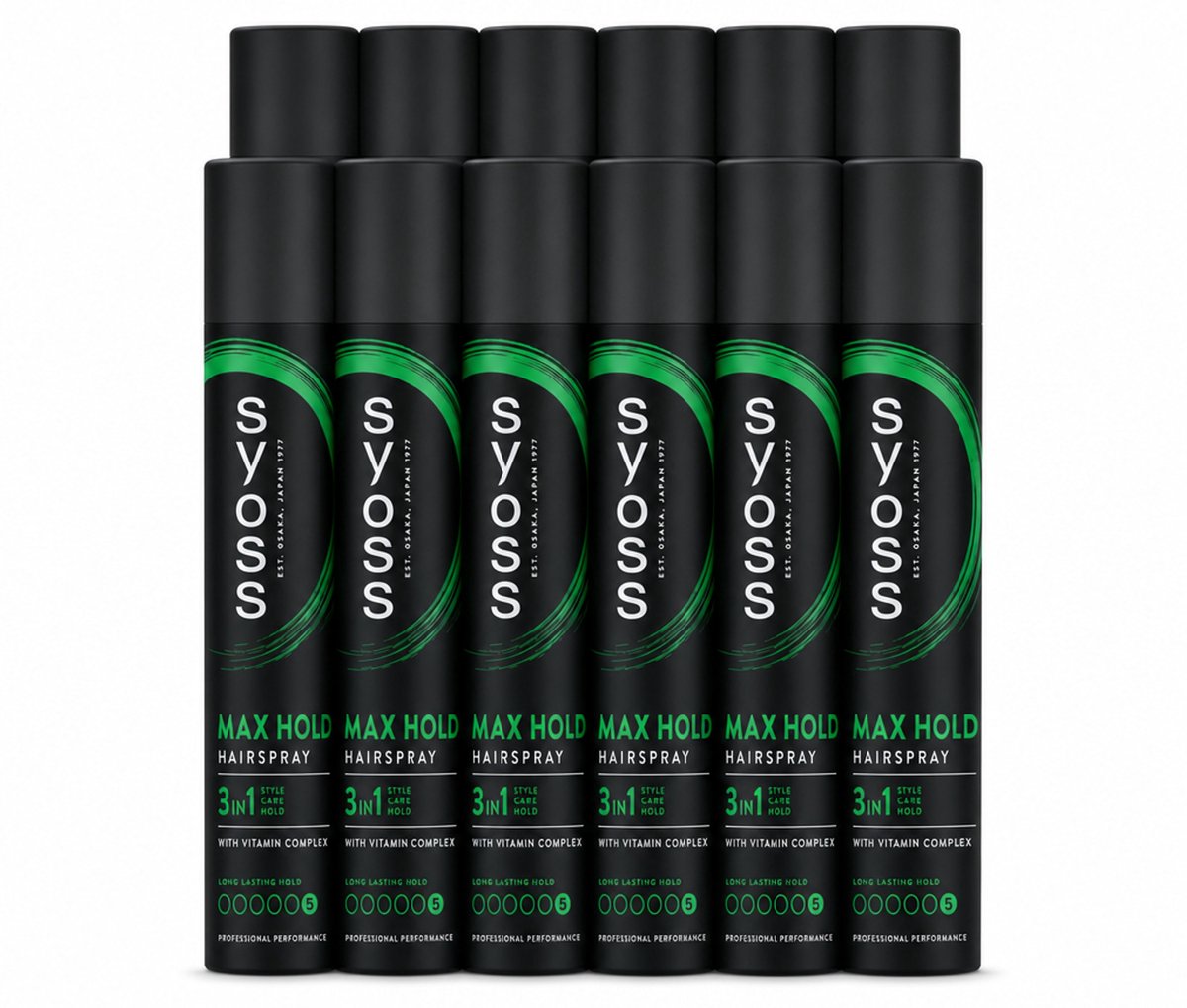 12 x Syoss - Max Hold - Haarspray - 300 ml - Voordeelverpakking - 12 stuks