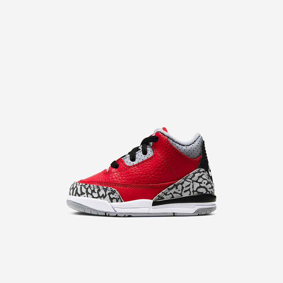 Air Jordan 3 Retro SE - Maat 19.5 - Fire Red/Cement Grey/Zwart/Fire Red / Rood Grijs - Air Jordan 3 - Lifestyle - Kinder Sneakers voor Jongens en Meisjes