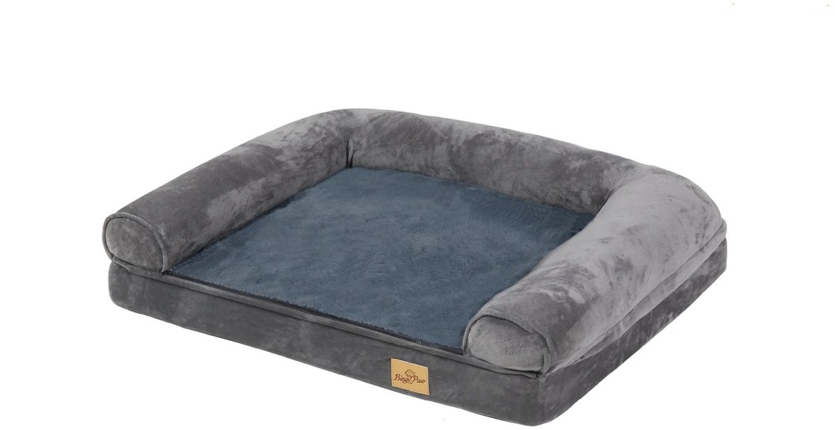 MokoHub Hondenbed Orthopedisch Medium - Afneembare Wasbare Hoes - Zacht Traagschuim - 80x60x18 cm - grijs
