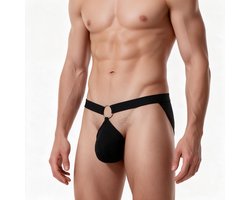 Heren Pouch String - Plus size - One size - Zwart - Peniskooi - Erotische Lingerie