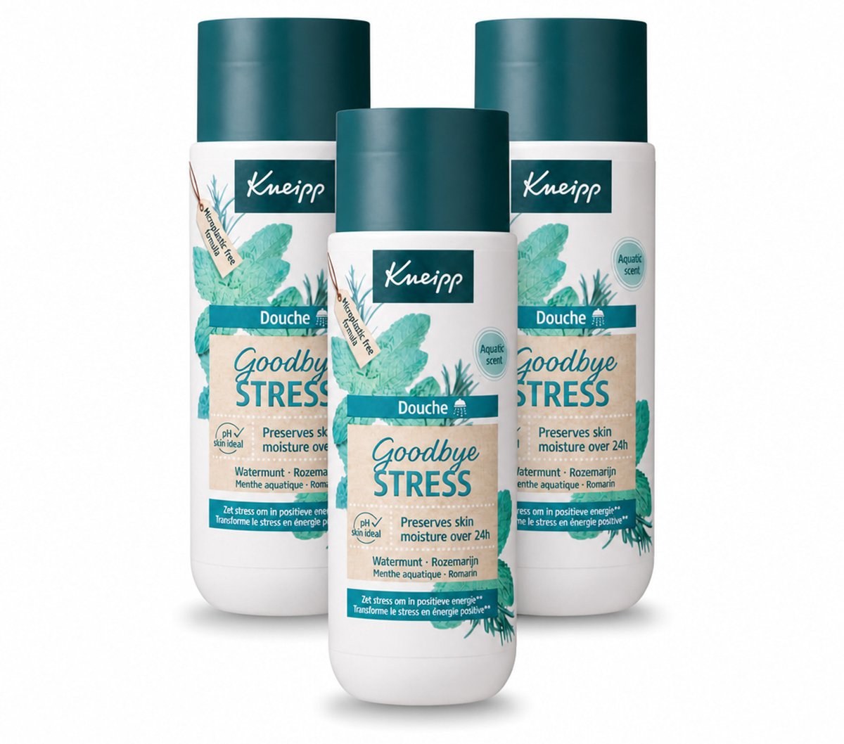 3 x Kneipp - Douchegel - Goodbye Stress - 200 ml - Voordeelverpakking - 3 stuks