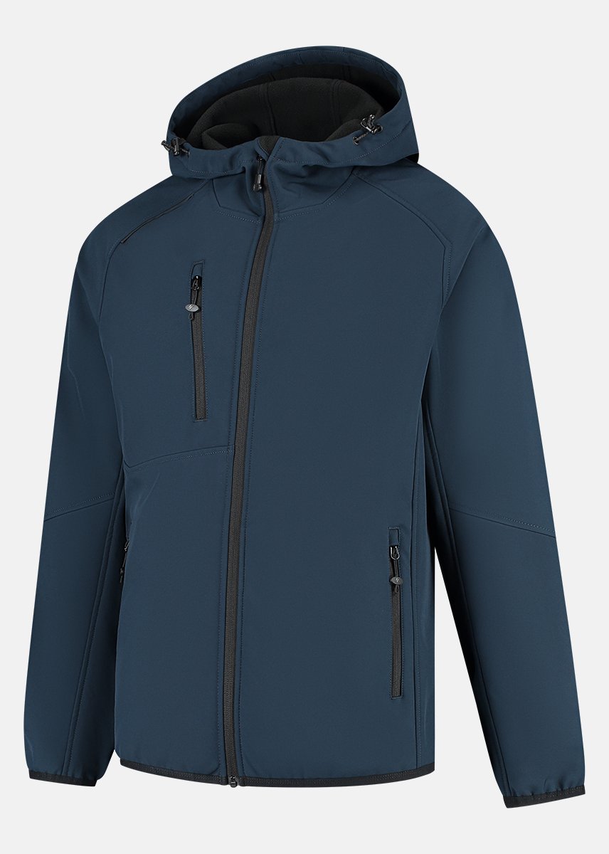 Faze.One Encore Hooded Softshell Jas - Donkerblauw - Maat M | Fleece Gevoerd | Heren