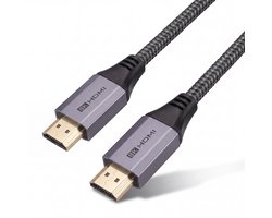 SAMMIT HDMI Kabel 2.1 - Ultra HD - 8K 60Hz & 4K 120Hz - Geschikt voor gameconsoles - HDMI-kabels - 5 meter - Grijs