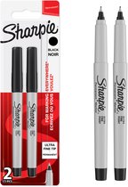 Sharpie permanente markers | ultrafijne punt | zwarte inkt | 2 stuks