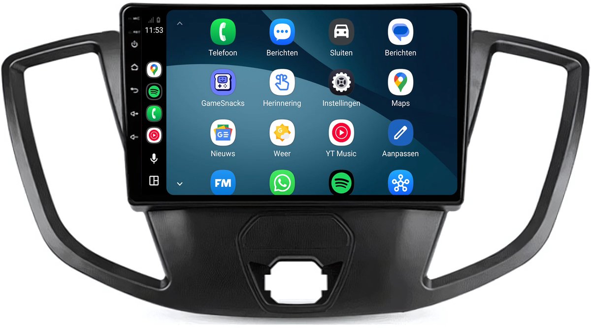 CarPlay autoradio geschikt voor Ford Transit | 2014 t/m 2021 | Cartronix CTX-7062 | 2014 2015 2016 2017 2018 2019 2020 2021 | 9 inch | Android 15 | Draadloos Apple CarPlay & Android Auto | 2GB + 32GB | Bluetooth & Wifi