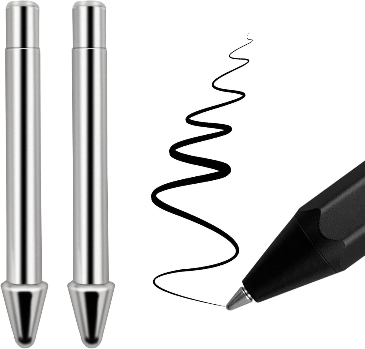 Slijtage titanium legering pen tips past voor Surface Pen, Realititcs Potlood Zoals Refill Vervanging Penpunten past voor Microsoft Surface Pro 7 6 5 4 Serie (Model 1776) Surface Laptop Stylus