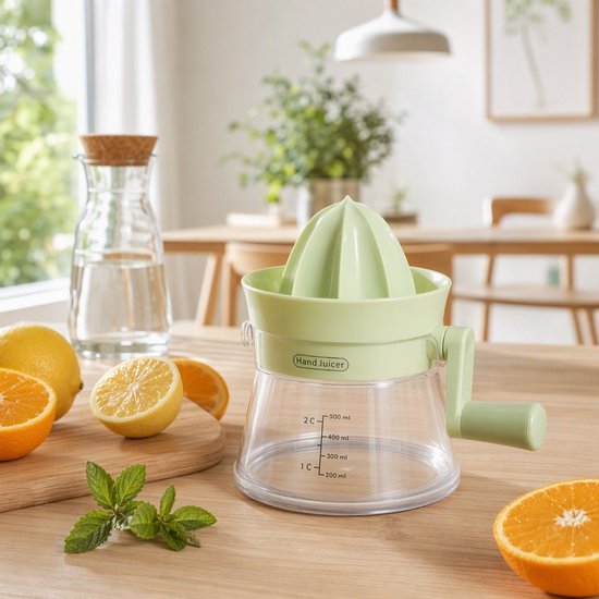 ONF3 - Handmatige Roterende Sapcentrifuge - Fruitextractor - Ideaal voor verse sappen - Groen - Citruspers - Geschikt voor sinaasappels en citro... van Onf3 — afbeelding 4
