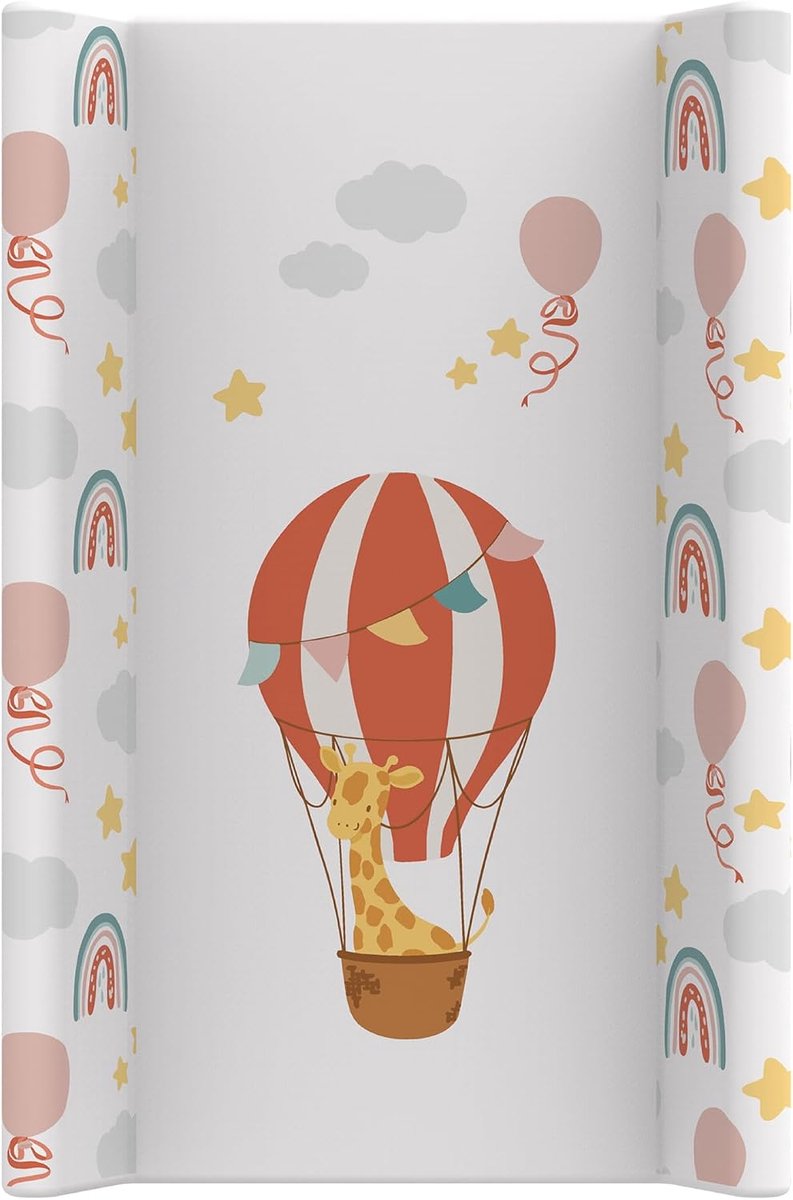Aankleedkussen - Verschoonmatje Baby met Opstaande Randen - PVC Waterdicht & Gemakkelijk Schoon te Maken - Baby Changing Mat - Antislip & Comfortabel - Hete Luchtballon