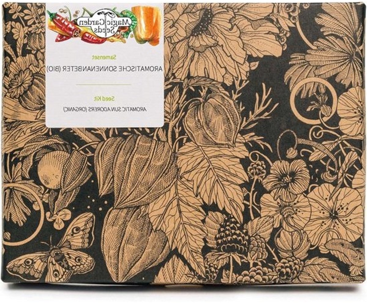 Aromatische zonaanbidders (bio) - Zaad-cadeauset voor balkon & tuin met tomaat, paprika & aubergine.