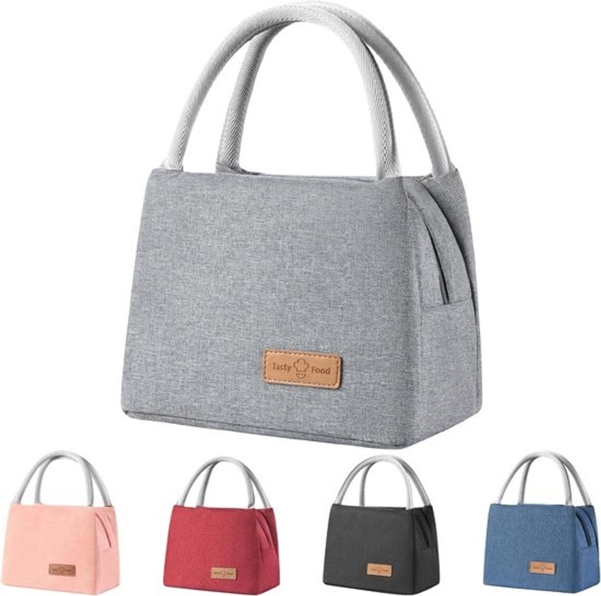 Insulated Lunch Box - Waterproof Cooler Bag - Portable Snack Bag voor Werk School Kantoor Picknick - Grijs