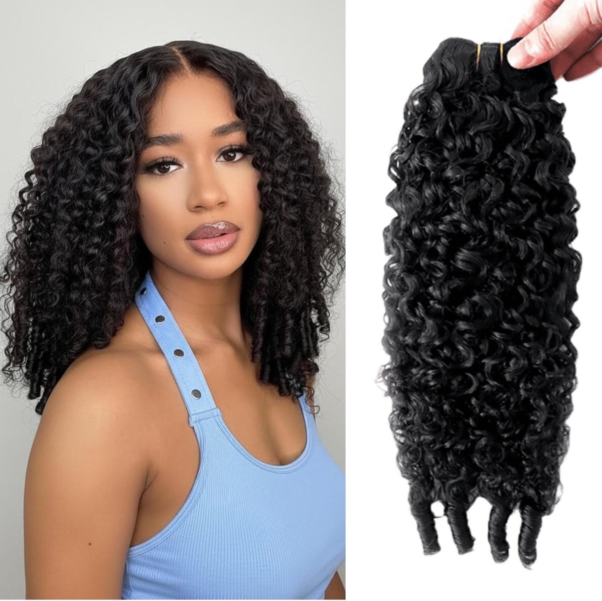 12A Burmese Curly Bundles Human Hair 18 Inch 100% Unprocessed Virgin Hair Curly Bundles Water Wave Human Hairs for Women