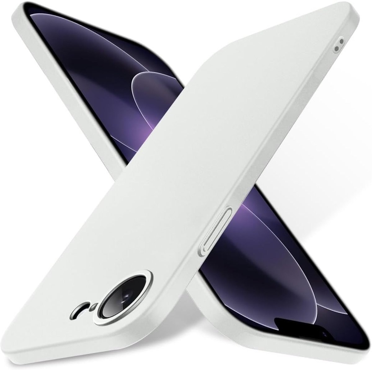 Hoes voor iPhone 17e / iPhone 16e, ultralicht, ultradun, krasbestendig, antislip, camerabescherming, matte textuur, hard polycarbonaat, telefoonhoes voor iPhone 17 E / 16 E (askleur)