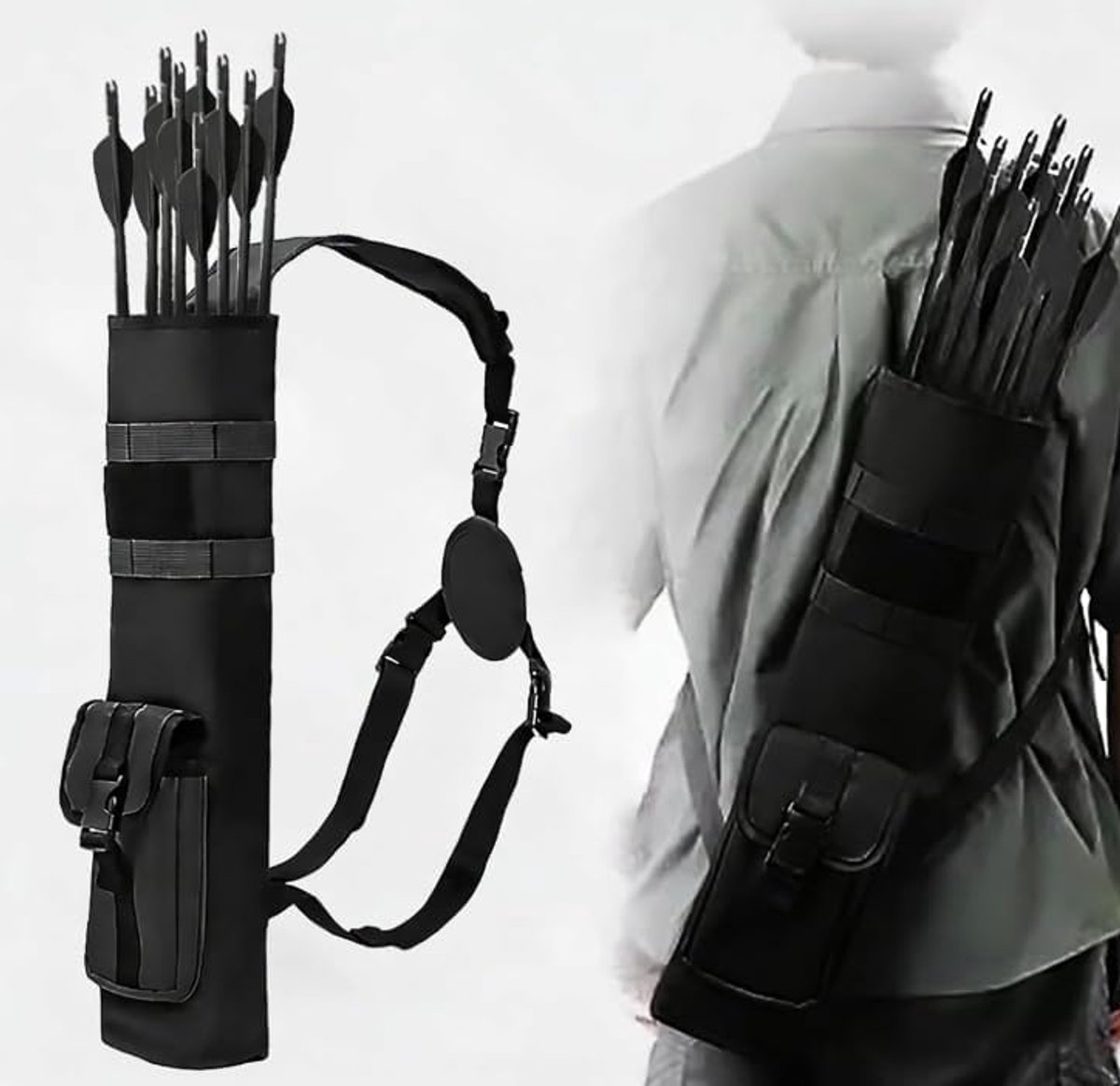 Koker voor pijlen, boogschieten, accessoires, pijlkoker, verstelbaar, licht, grote capaciteit, boogaccessoires voor volwassenen, compoundboog, outdoor, training, jacht