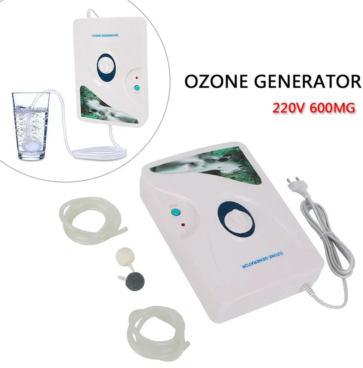 Veya Ozon generator - Geurverwijderaar - Luchtleiding - Met ingebouwde timer - Wit - 600mg/u - Compact en licht van gewicht - 220V
