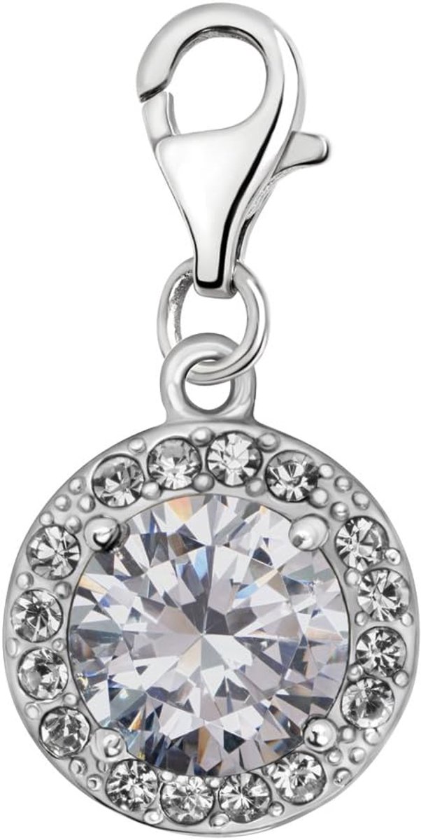 Verzilverd Zirkonia Kristallen Thema Charm Bedel Hangers voor Armbanden en Accessoires