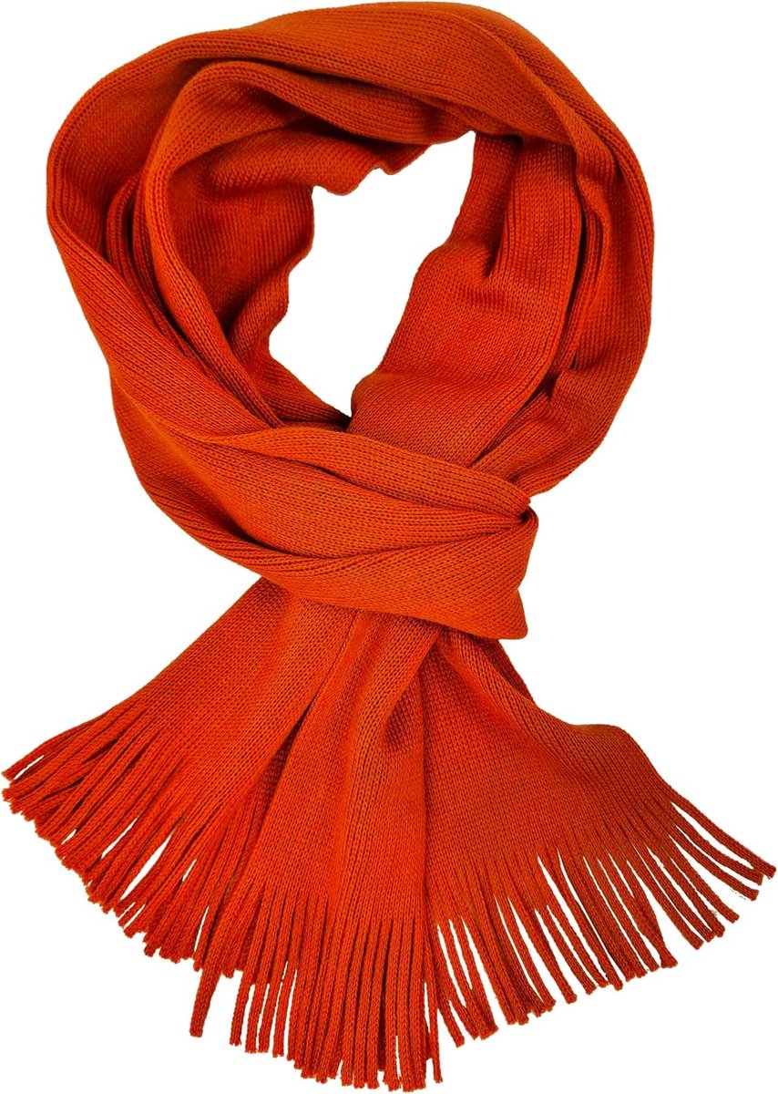 Gebreide sjaal, effen, modieus, 100% wol, fijn gebreid (merino)