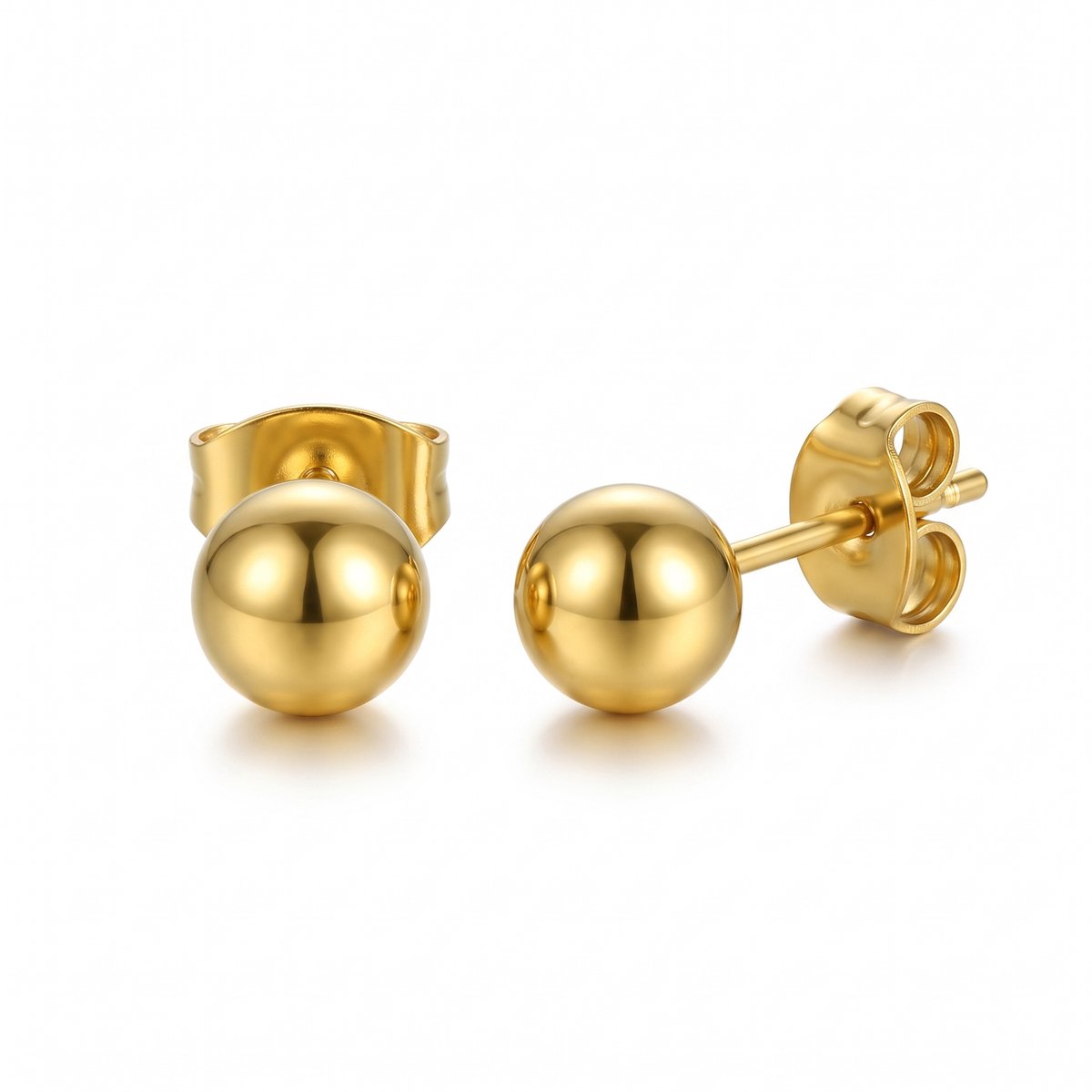 Lundholm 3mm Goudkleurige Max Oorknopjes Dames Goud kleurig – Kleine Bol Oorbellen 3 mm – Premium Stainless Steel Stud Earrings – Minimalistische Oorstekers – Tweede Gaatje Oorbellen – Waterproof & Hypoallergeen