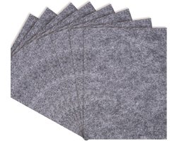 Yumcute Viltkussens voor meubelpoten, 20 x 16 cm, set van 8 stoelpootbeschermers, 5 mm dik, beige vilten meubelpads, vloerbeschermers, op maat gesneden vilten pads voor meubelpoten